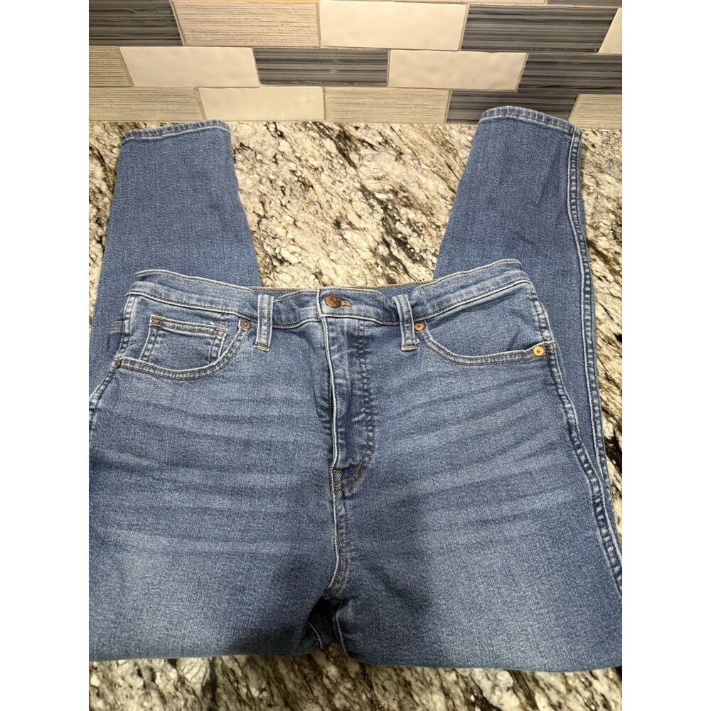 Madewell Womens Blue 10" High-Rise Skinny Crop Size 30